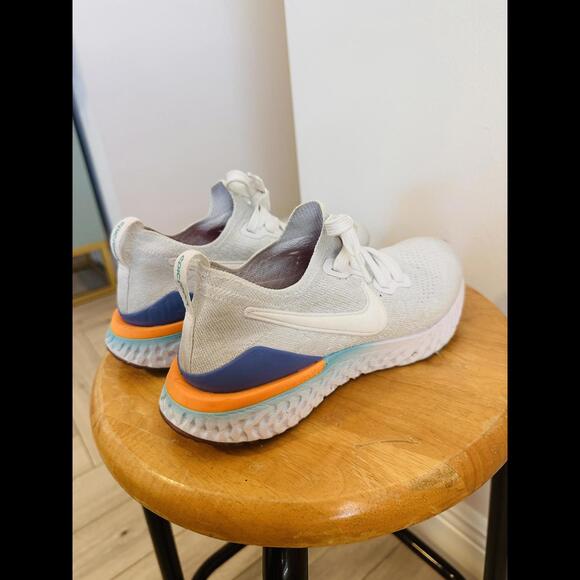 Size 6 - Nike Epic React Flyknit 2 White Jade Ember - Picture 4 of 9